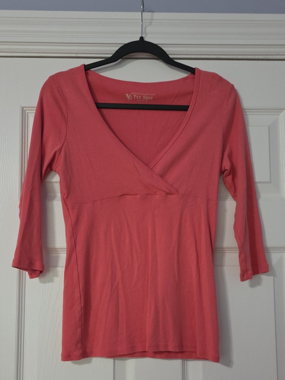 Victoria's Secret Coral Wrap-Style Long Sleeve Tee